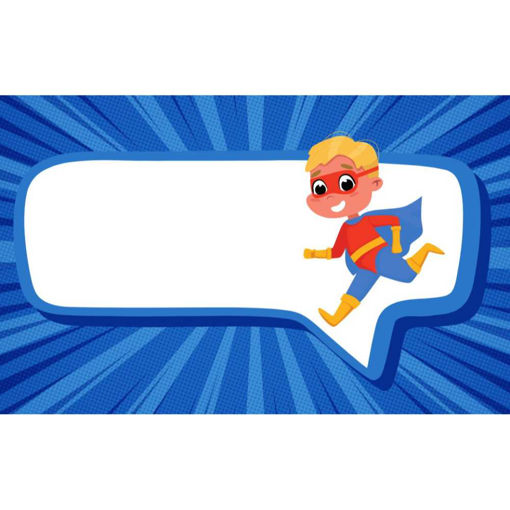 Picture of NAME TAG SUPER HERO 88X55MM